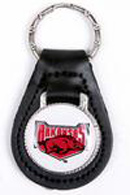 Arkansas Razorbacks Leather Keychains