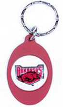 Arkansas Razorbacks Metal Oval Keychains