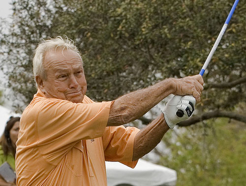Arnold Palmer after swing at his Bay Hill Invitational in March 2007.