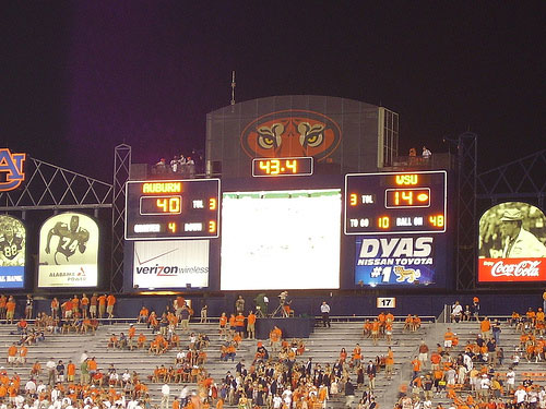 Auburn Football Scoreboard .