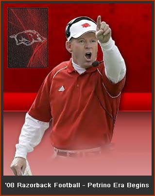 Bobby Petrino '08 Razorback football.