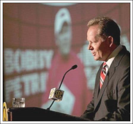 Arkansas head coach Bobby Petrino addresses SEC Media Days.