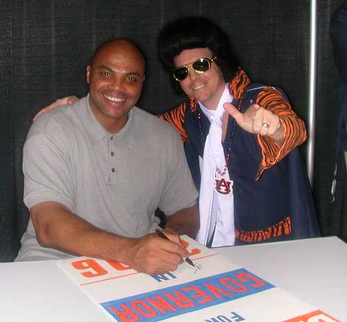 Charles Barkley with Auburn Elvis