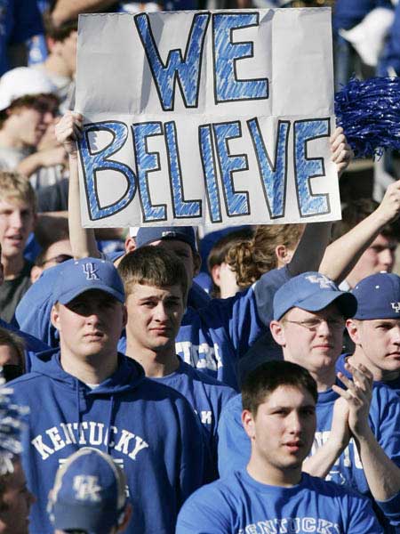  Kentucky football fans believe 