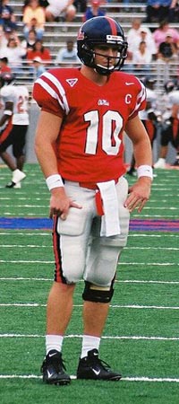 Eli Manning in Ole Miss uniform.