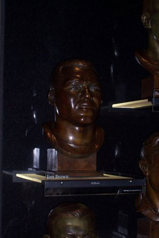 Jim Brown's Bust in the NFL Hall of Fame.