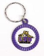 LSU Tigers chrome circle keychains