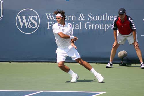  Picture of Roger Federer at the 2007 Cincinnati Masters Tournament