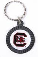 South Carolina chrome circle keychains