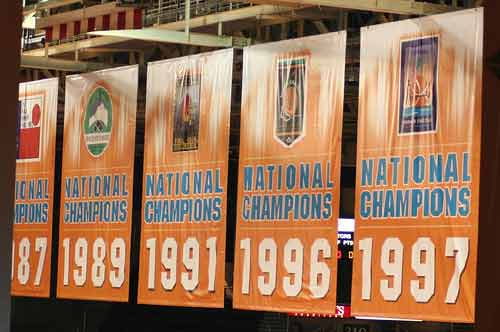 Tennessee Lady Vols Championship Banners 