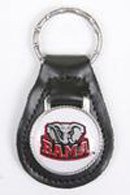 Alabama Crimson Tide Leather Keychains