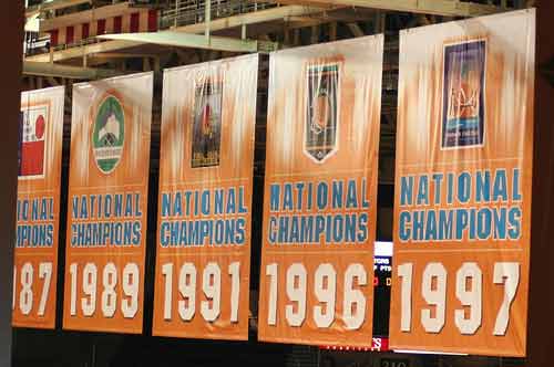 Tennessee Lady Vols Championship Banners