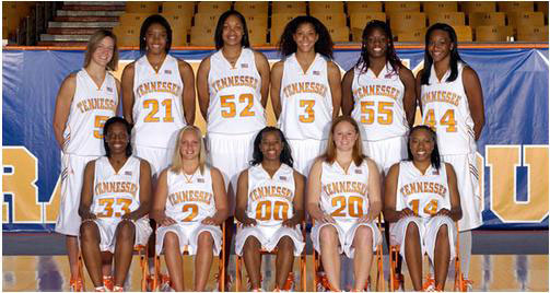2007-08 University of Tennessee Women's basketball team photo